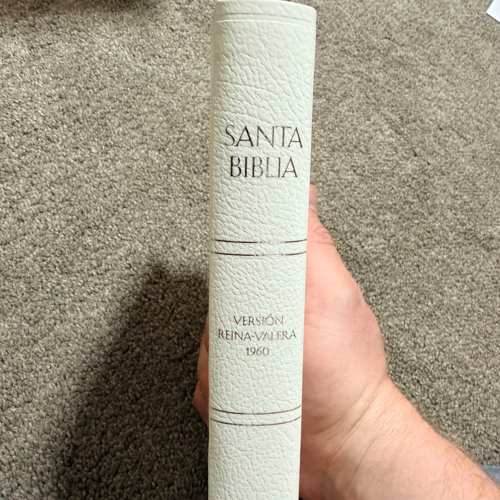 Holman Santa Biblia Reina Valera 1960 Spanish Bible White Indexed Silver Edges